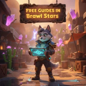 A fantasy game-inspired artwork featuring an anthropomorphic husky character in an active pose, surrounded by elements representing game guides and strategic content.