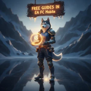 An anthropomorphic Husky character in fantasy attire, inspired by EA FC Mobile content and guide-related objectives.