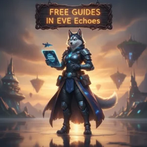 Fantasy artwork of an anthropomorphic husky in a sci-fi setting, representing EVE Echoes game content.