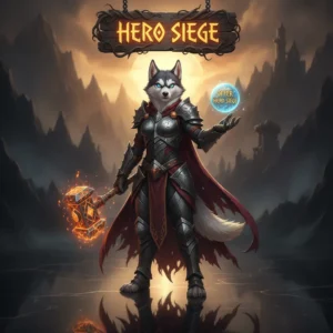 An anthropomorphic Husky character in fantasy attire, inspired by Hero Siege game content and challenge objectives.