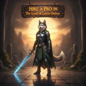 Fantasy artwork featuring an anthropomorphic Husky character in a medieval-inspired outfit, set in a mystical forest environment, representing The Lord of the Rings Online content.