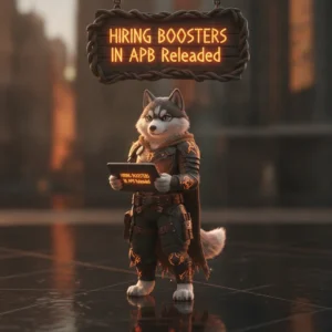 Fantasy game-inspired artwork featuring an anthropomorphic husky, representing APB Reloaded game content and objectives.