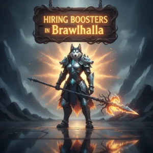 Fantasy artwork of an anthropomorphic husky character related to Brawlhalla game content and objectives.