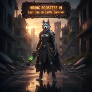 Fantasy game artwork featuring an anthropomorphic husky, themed around Last Day on Earth: Survival and its content.