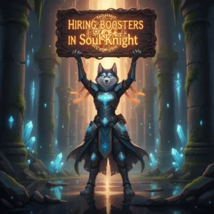 Fantasy artwork of an anthropomorphic Husky character in a dungeon-like setting, inspired by game progression and content.