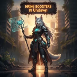 Fantasy artwork of an anthropomorphic Husky in armor, themed around Undawn game content and challenge objectives.