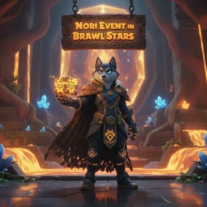 Fantasy artwork featuring an anthropomorphic husky character in a themed outfit, representing event-related content and seasonal objectives for a Nori-themed event.