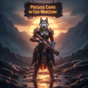 Fantasy artwork depicting an anthropomorphic Husky character in detailed armor, inspired by acquiring rare game appearance customization and special cosmetic unlocks.
