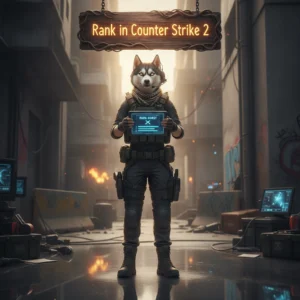 Promotional image for Rank Boost in Counter Strike 2, highlighting the service focused on improving player rank in CS2.
