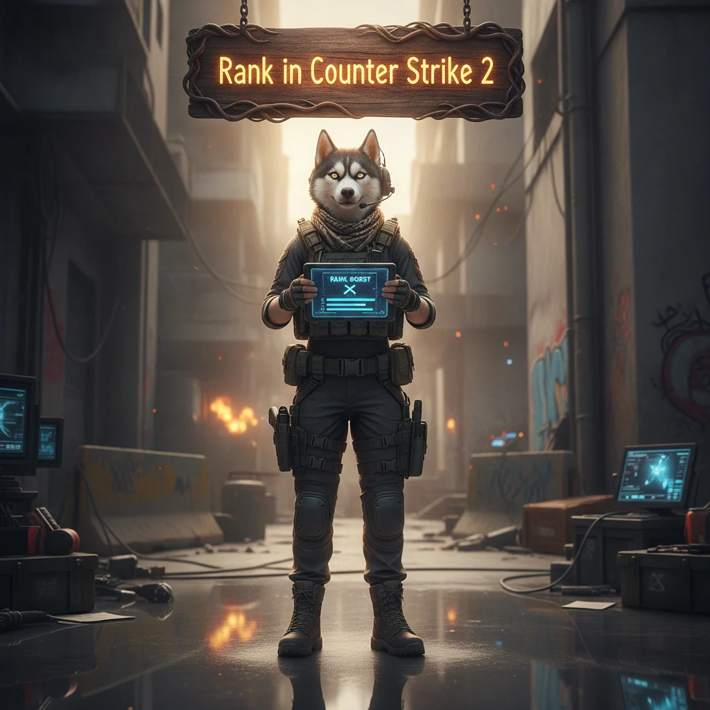 Promotional image for Rank Boost in Counter Strike 2, highlighting the service focused on improving player rank in CS2.