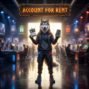 Promotional image representing an Account for Rent in Dota 2 service for renting a Dota 2 account.