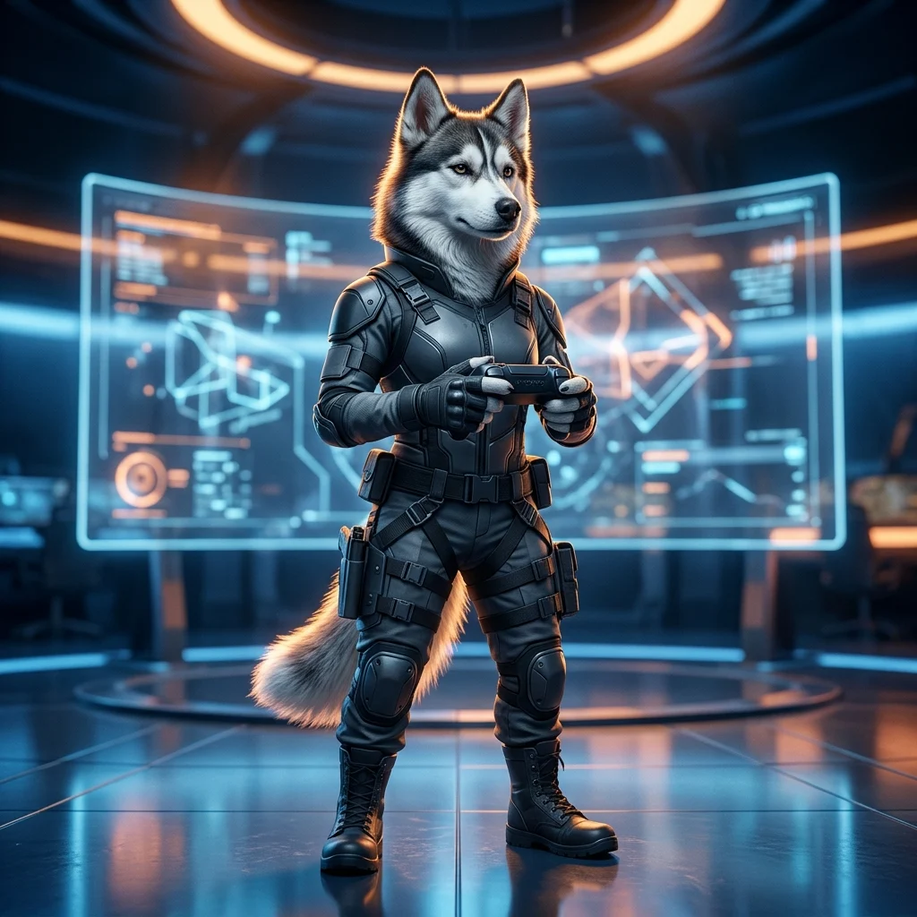 Spēles ilustrācija par profesionālu Wardogs algošanu spēles vidē bez lasāma teksta vai zīmēm.