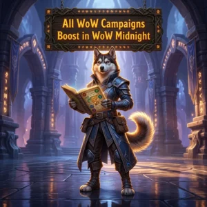 Promotional image for All WoW Campaigns Boost in WoW Midnight, a service focused on boosting WoW campaign progress.