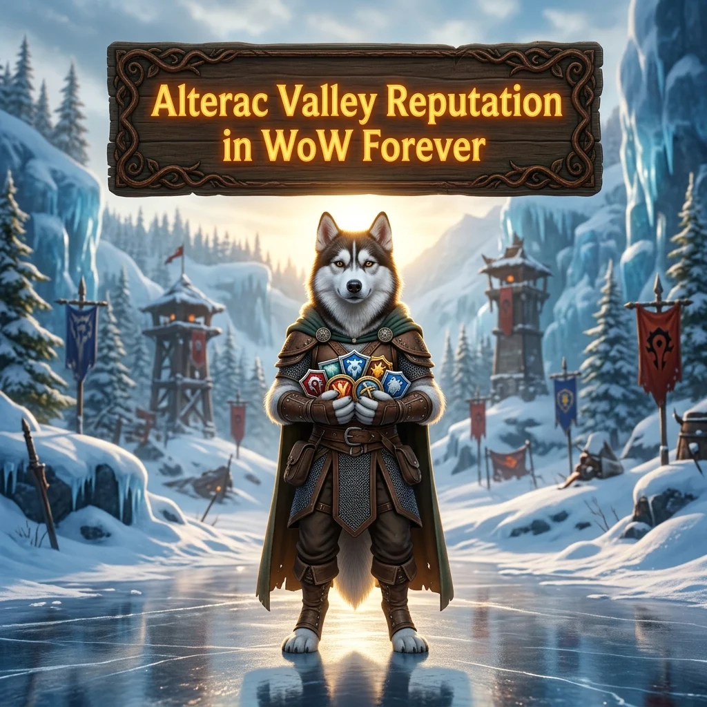 Promotional image for the Alterac Valley Reputation Boost in WoW Forever service