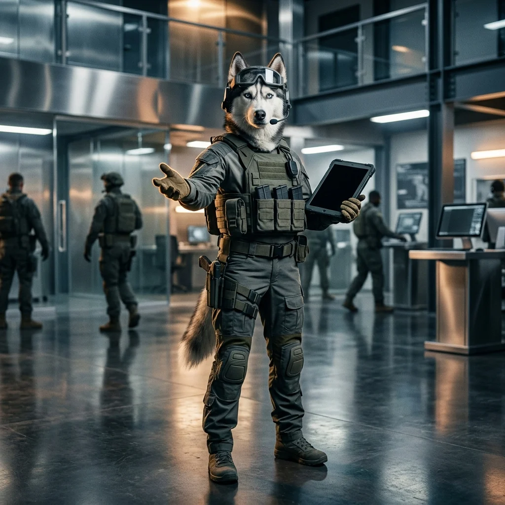 Ilustrație tematică Wardogs despre angajarea de boostere, fără text lizibil sau semne