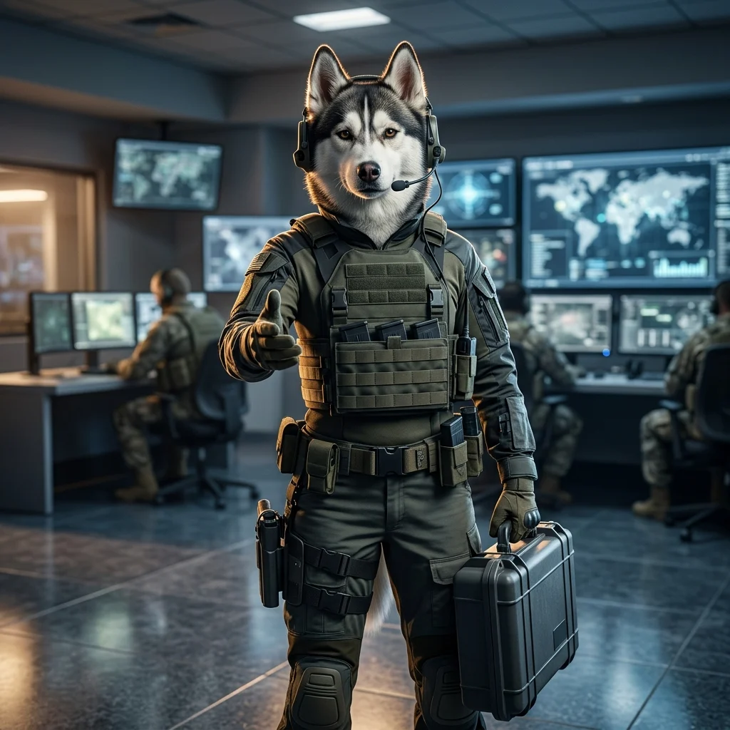 Illustrerad spelbild för Wardogs med fokus på att anlita ett proffs i spelet.