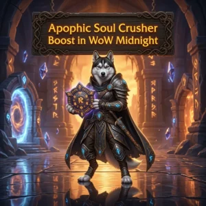 Promotional image for Apophic Soul Crusher Boost in WoW Midnight, representing the named World of Warcraft Midnight boost service.