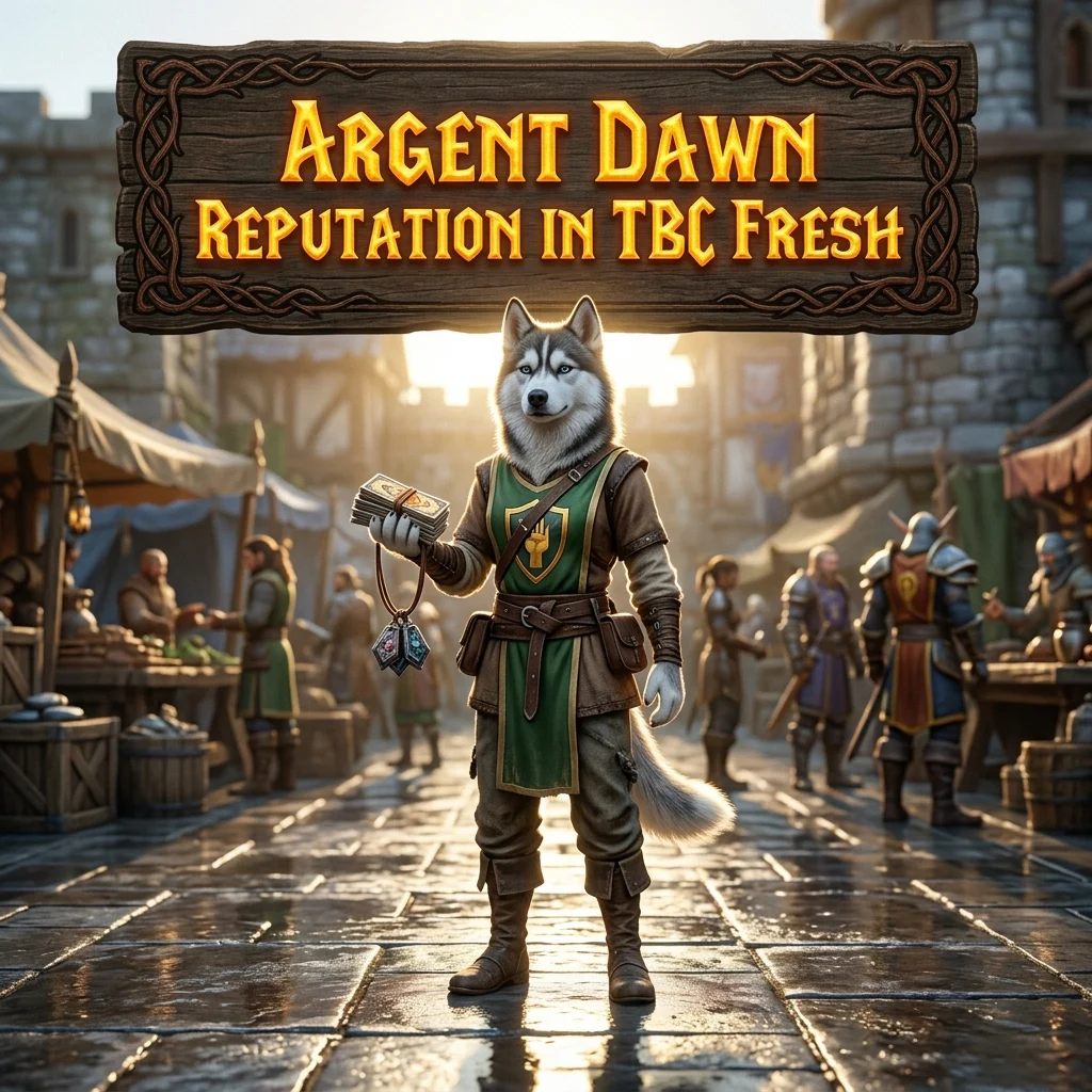 Promotional image for Argent Dawn Reputation Boost in WoW TBC Classic Anniversary, focused on reputation progression for the Argent Dawn in WoW TBC Classic.