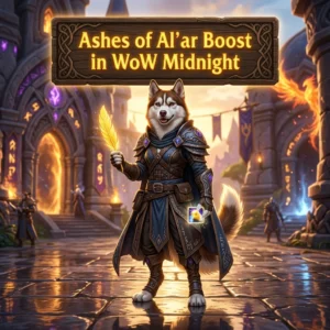 Promotional image for the Ashes of Al'ar Boost service in WoW Midnight