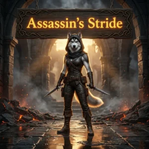 Promotional image representing the Assassin’s Stride Boost in Diablo 4 service.