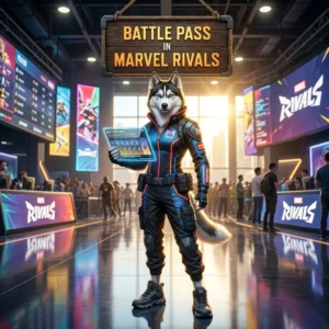 Promotional image for Battle Pass Boost in Marvel Rivals, focused on Battle Pass progression within the game