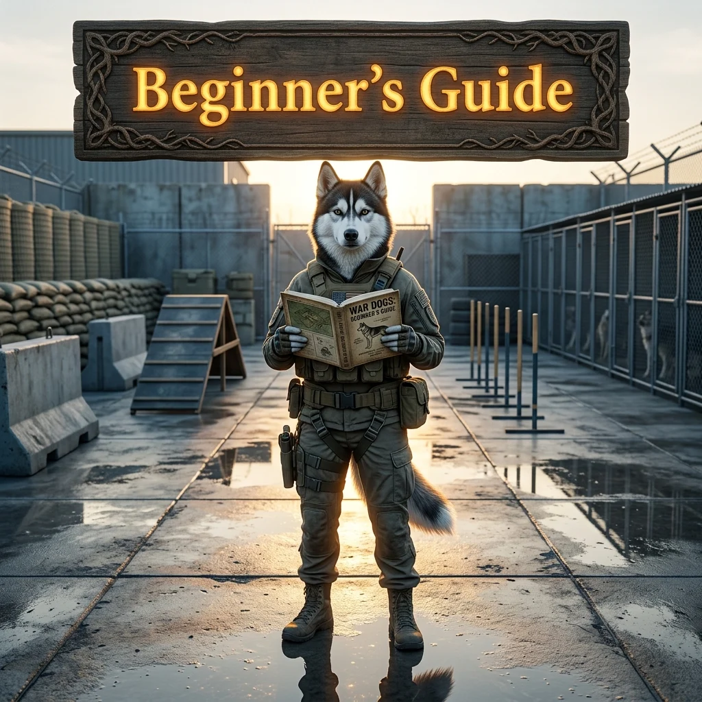 Square promotional image for Beginner’s Guide in War Dogs, presenting the product as a beginner-focused guide for War Dogs.