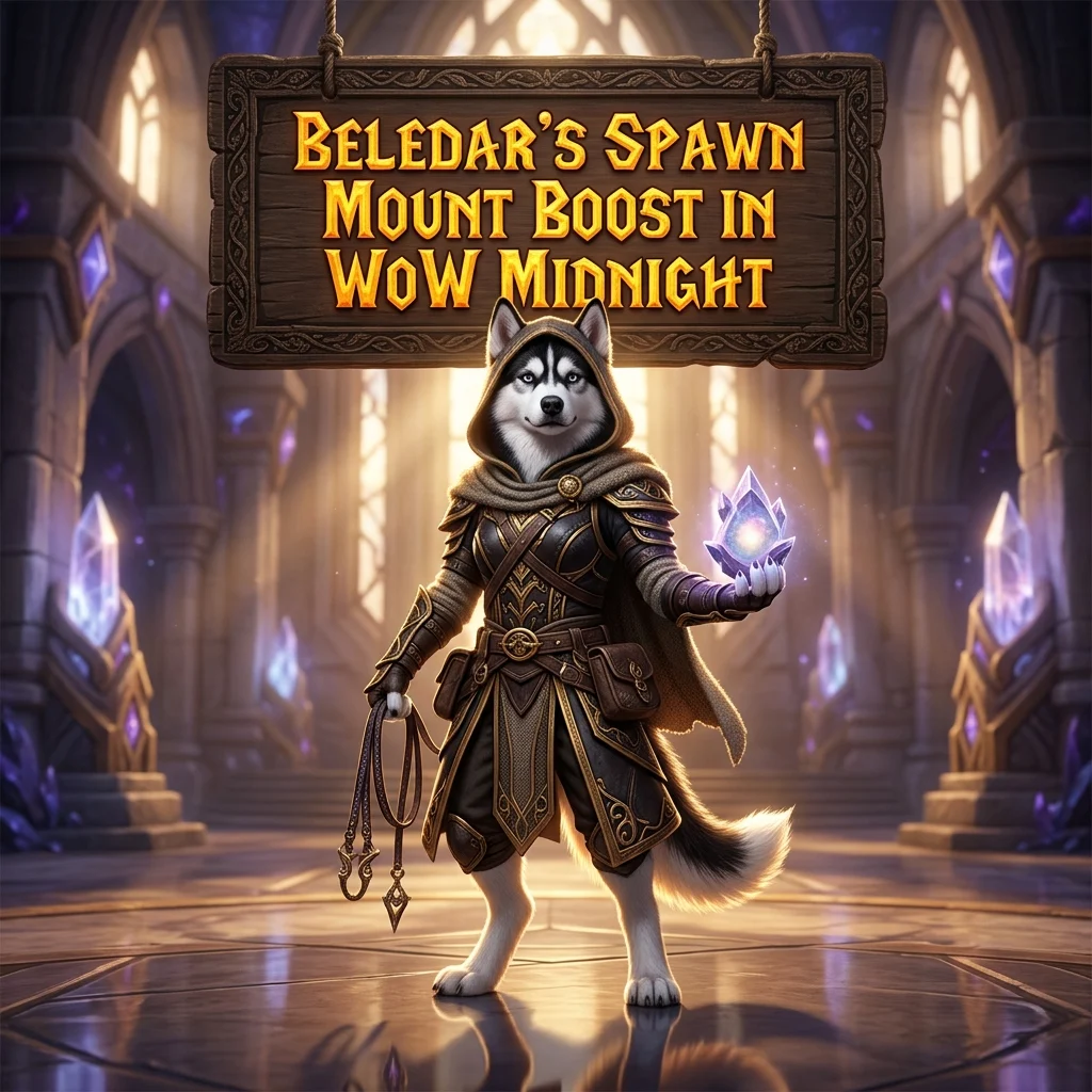 Promotional image representing the Beledar’s Spawn Mount Boost service in WoW Midnight.