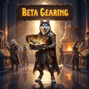 Promotional image for the Beta Gearing Boost in WoW Forever service and its beta gearing boost offering