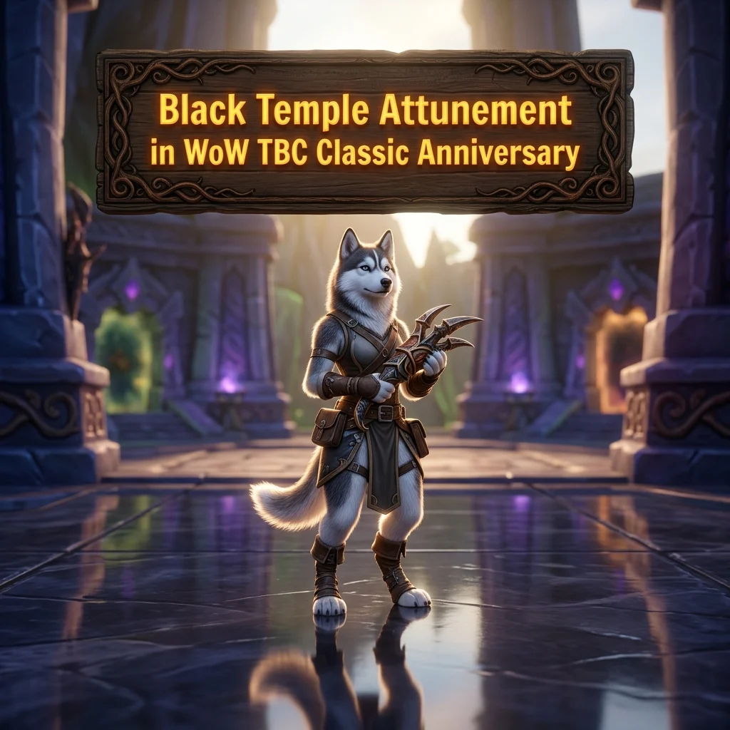 Promotional image for Black Temple Attunement Boost in WoW TBC Classic Anniversary, highlighting the Black Temple attunement service in WoW TBC Classic.