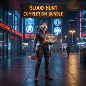 Promotional image for the Blood Hunt Completion Bundle Boost service in Marvel Rivals