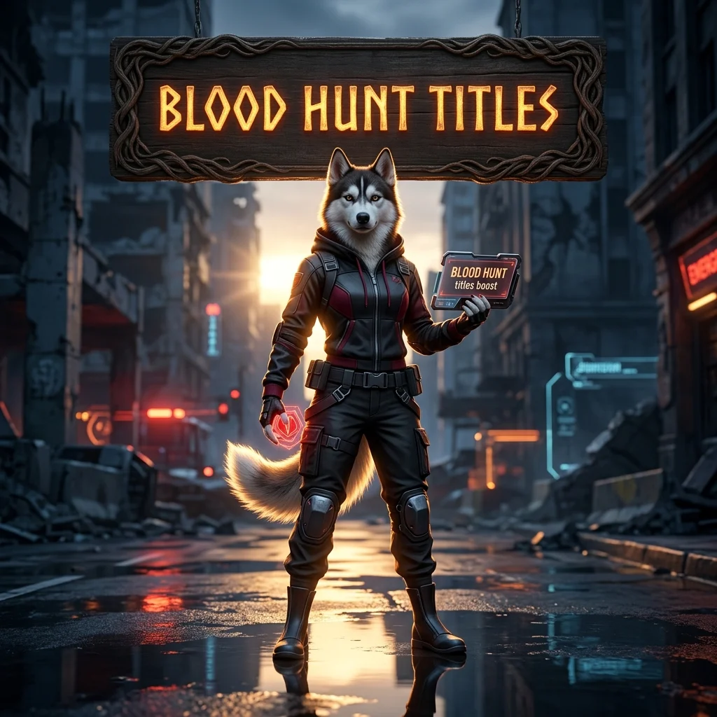 Promotional image for Blood Hunt Titles Boost in Marvel Rivals, a service focused on boosting titles in the game.