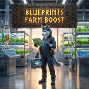 Promotional image for Blueprints Farm Boost in Active Matter, a farm boost service