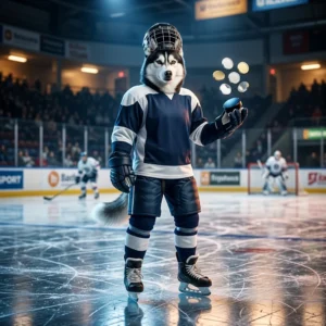 Illustration liée à un boost de pièces dans NHL, sans texte lisible ni logo visible.