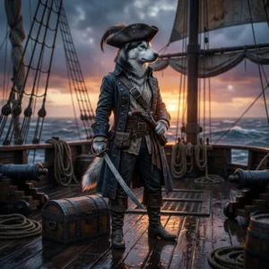 Promocijska ilustracija, povezana z boostanjem v pustolovski igri Sea of Thieves.