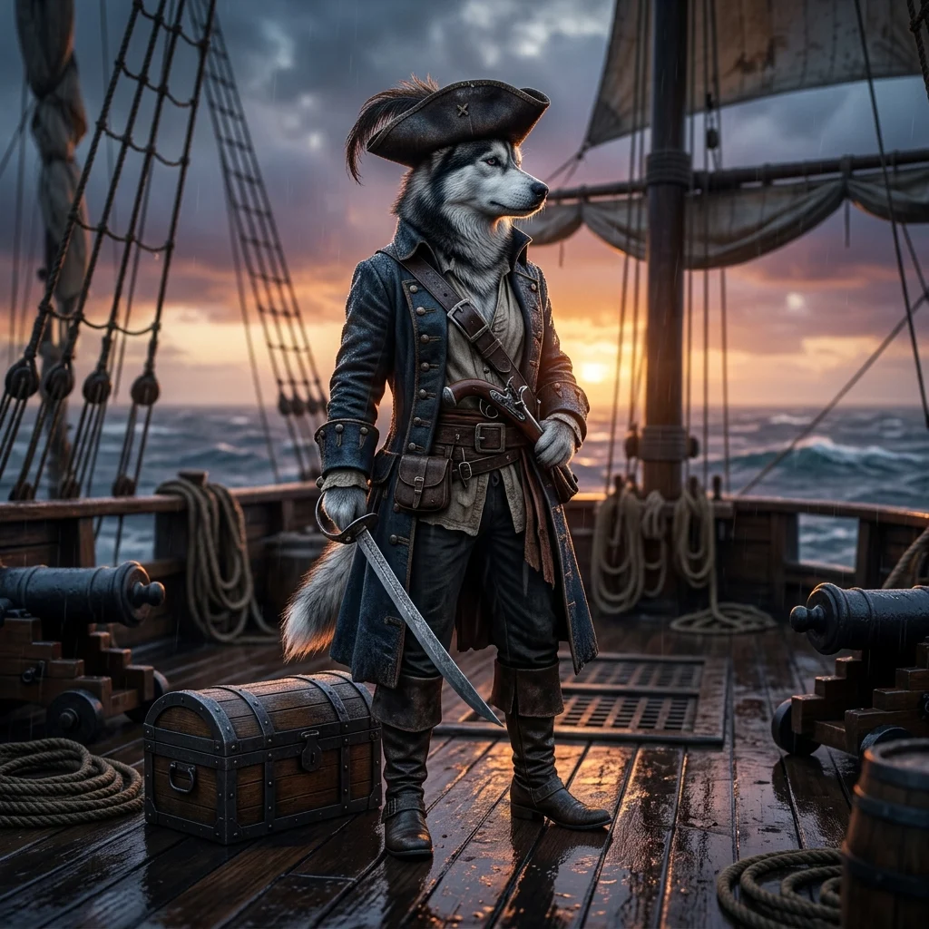 Promocijska ilustracija, povezana z boostanjem v pustolovski igri Sea of Thieves.