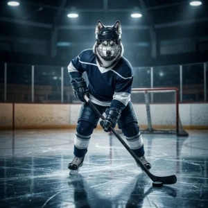 Itinatampok na artwork para sa boosting kada oras sa NHL, na kumakatawan sa tuloy-tuloy na pag-unlad sa isang larong hockey.