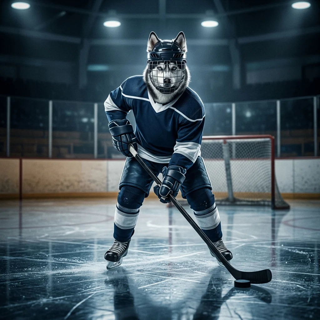 Itinatampok na artwork para sa boosting kada oras sa NHL, na kumakatawan sa tuloy-tuloy na pag-unlad sa isang larong hockey.