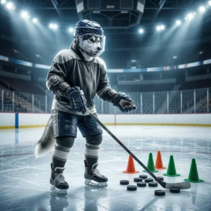 Ilustracija hokejske tematike za brezplačne vodnike NHL brez vidnega besedila ali znakov
