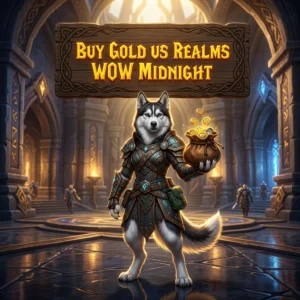 Promotional image for buying gold in WoW Midnight on US realms, representing the related gold purchase service.