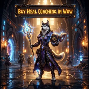 Promotional image representing Buy Heal Coaching in WoW, a coaching service for healing in World of Warcraft.
