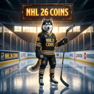 Promotional image for Buy NHL 26 Coins, representing the in-game coin service for NHL 26.