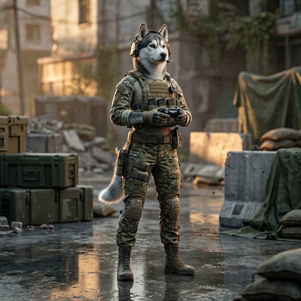 Actioninspirerad spelillustration för Call of Duty Warzone och relaterade boosting-tjänster