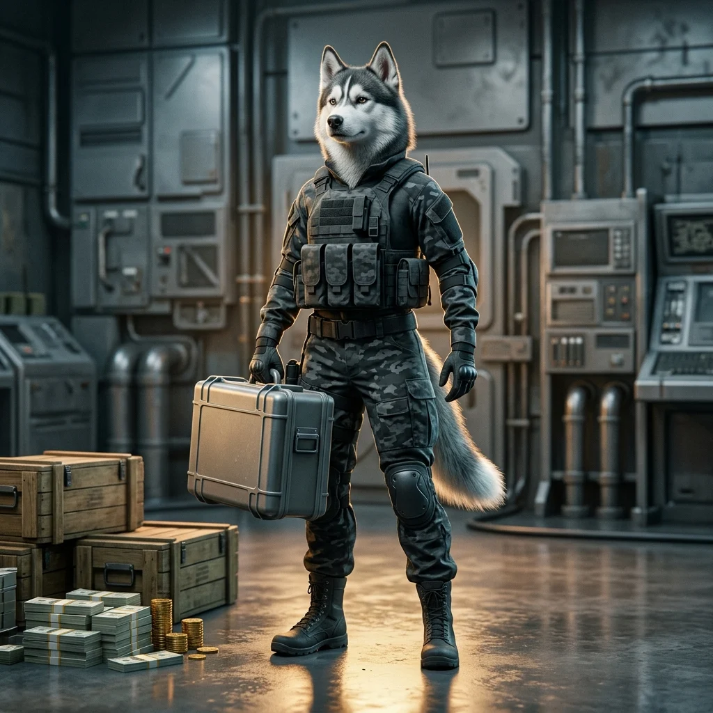 Ilustrasi bertema Wardogs untuk panduan meningkatkan pendapatan dalam permainan, tanpa teks atau tanda yang terlihat.