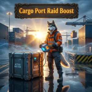 Promotional image for the Cargo Port Raid Boost service in Active Matter