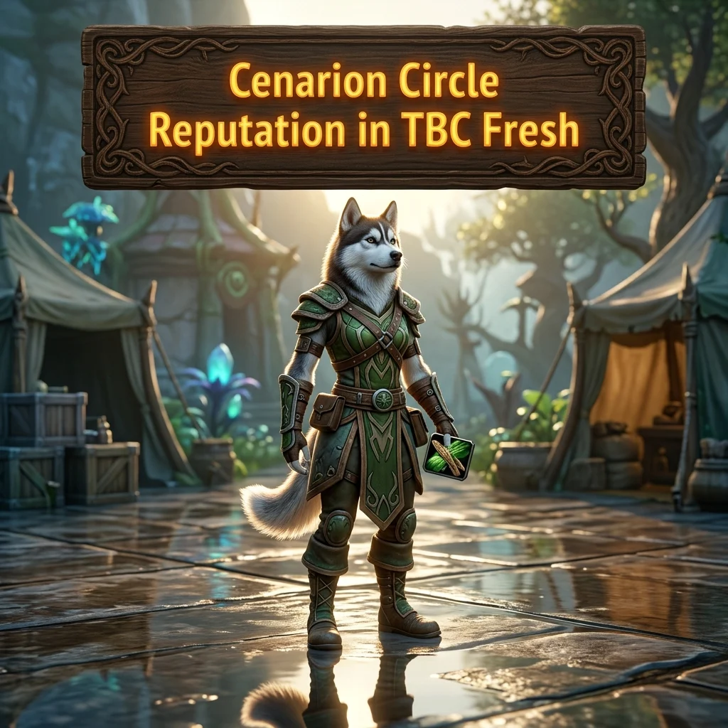 Promotional image for Cenarion Circle Reputation Boost in WoW TBC Classic Anniversary service.