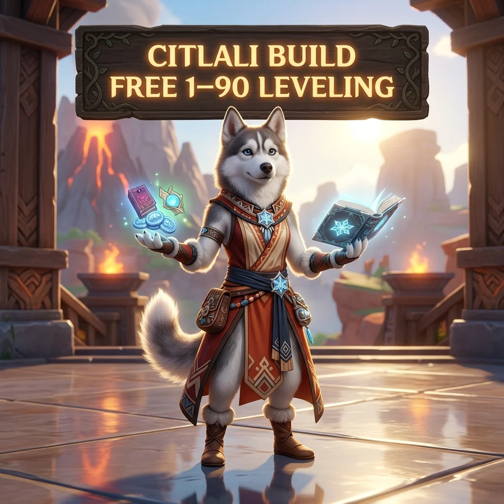 Promotional image for the Citlali Build Free 1–90 Leveling Boost service in Genshin Impact