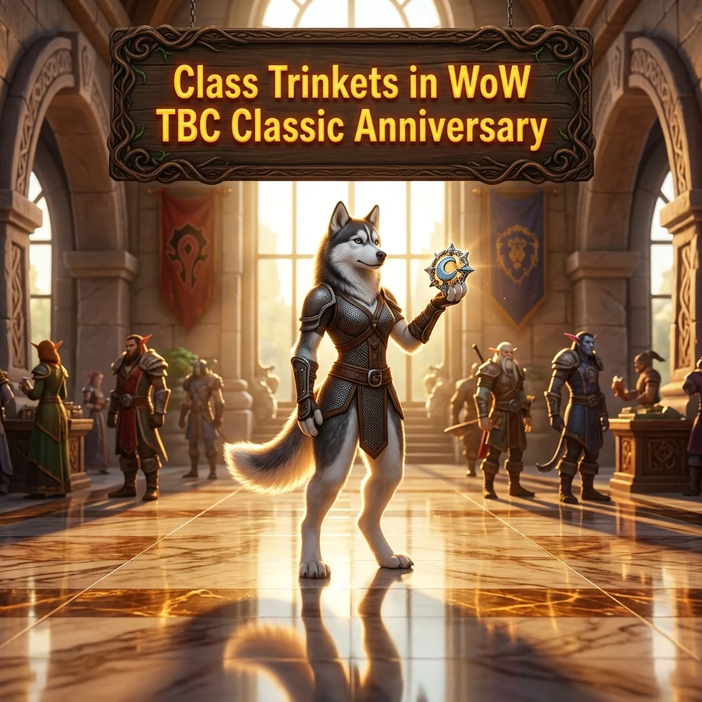 Promotional image for Class Trinkets Boost in WoW TBC Classic Anniversary, highlighting the service for World of Warcraft TBC Classic players.