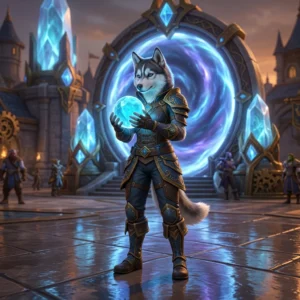 Ilustrační herní artwork související s beta verzí WoW Forever, bez čitelného textu a nápisů.