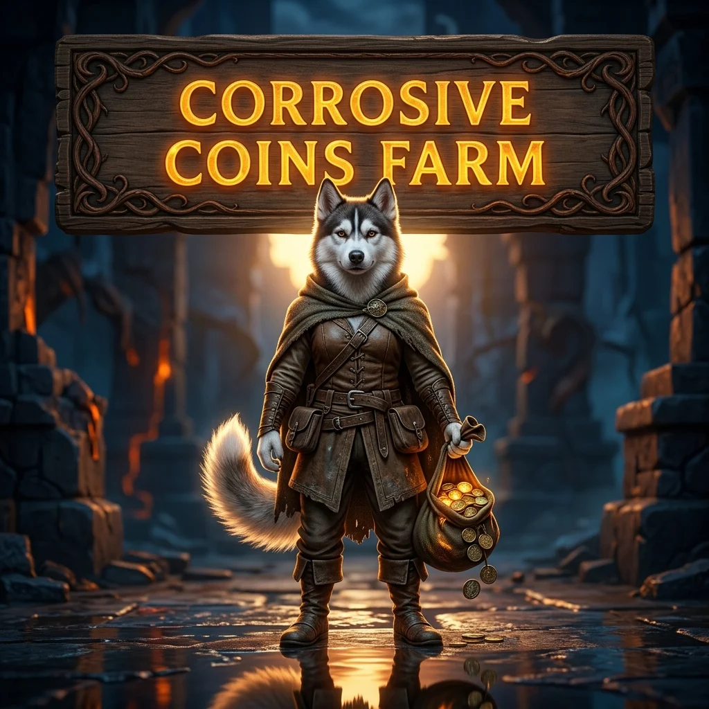 Promotional image for the Corrosive Coins Farm Boost service in WoW Midnight.