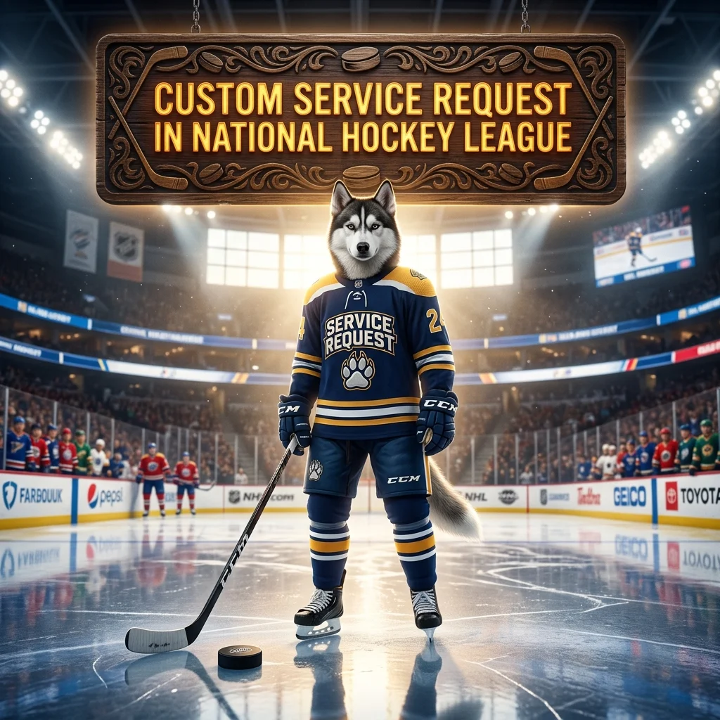 Promotional image for a custom service request in National Hockey League, representing a tailored service related to the hockey league context.